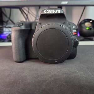 Canon Camera with Red and Black Interface